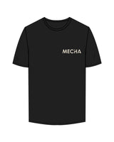 The Mens Tee - Black - MECHA - Left Chest & Back Stacked - Off White