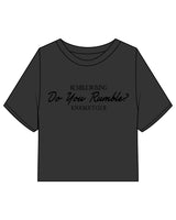 The Heavyweight Crop Tee - Washed Black - Rumble - Center Chest Stacked - Black