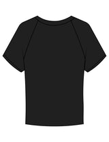 The Micro Rib Baby Tee - Black - Pilates Phoenix - Left Chest - Printed - White