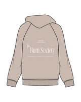 The Classic Hoodie - Bone - The Burn Society - Back Center Stacked - 3 Layers - White