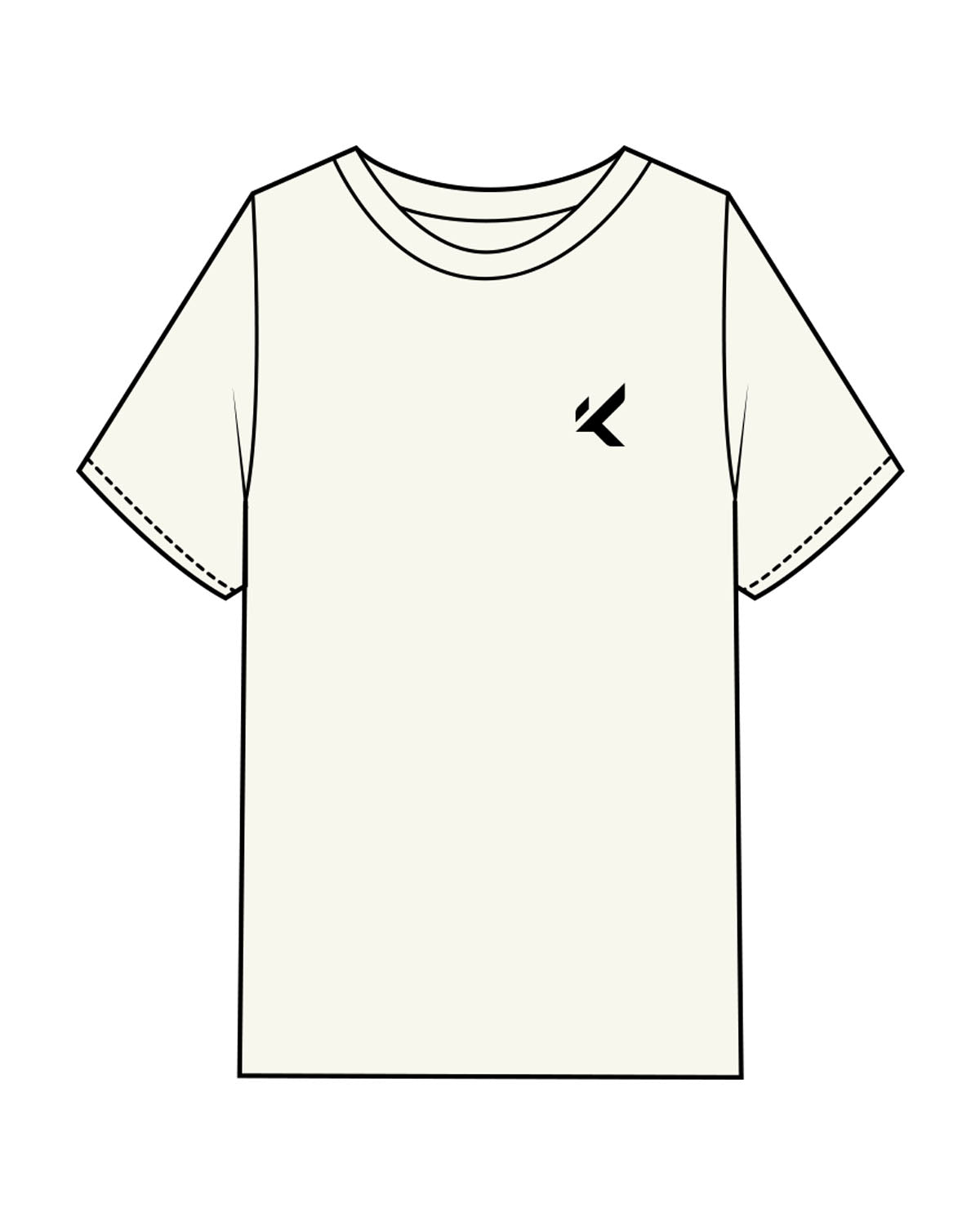 The Mens Heavyweight Tee - Off White - Koch - Left Chest & Center Back Spinal - Printed - Black
