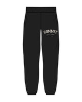 Commit Fitness - Womens Sweatpants - Black on Black