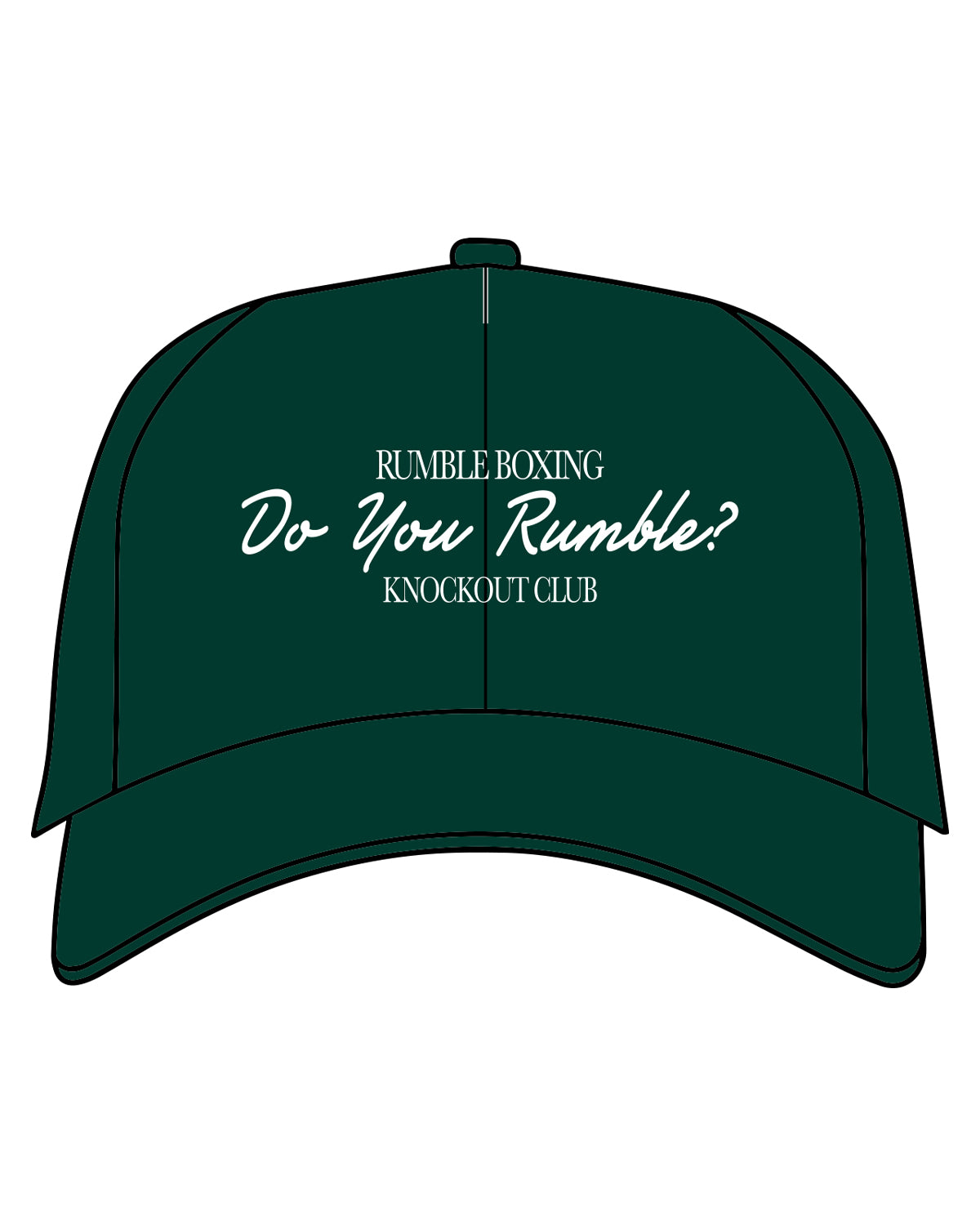 The Dad Hat - Forest - Rumble - Center Stacked - Flat Stitch White