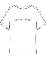 The Baby Tee - White - Pilates Phoenix - Center Chest Stacked & Center Back - Printed - Black