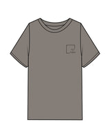 The Mens Heavyweight Tee - Washed Gray - Slo x Form - Left Chest - Printed - Black