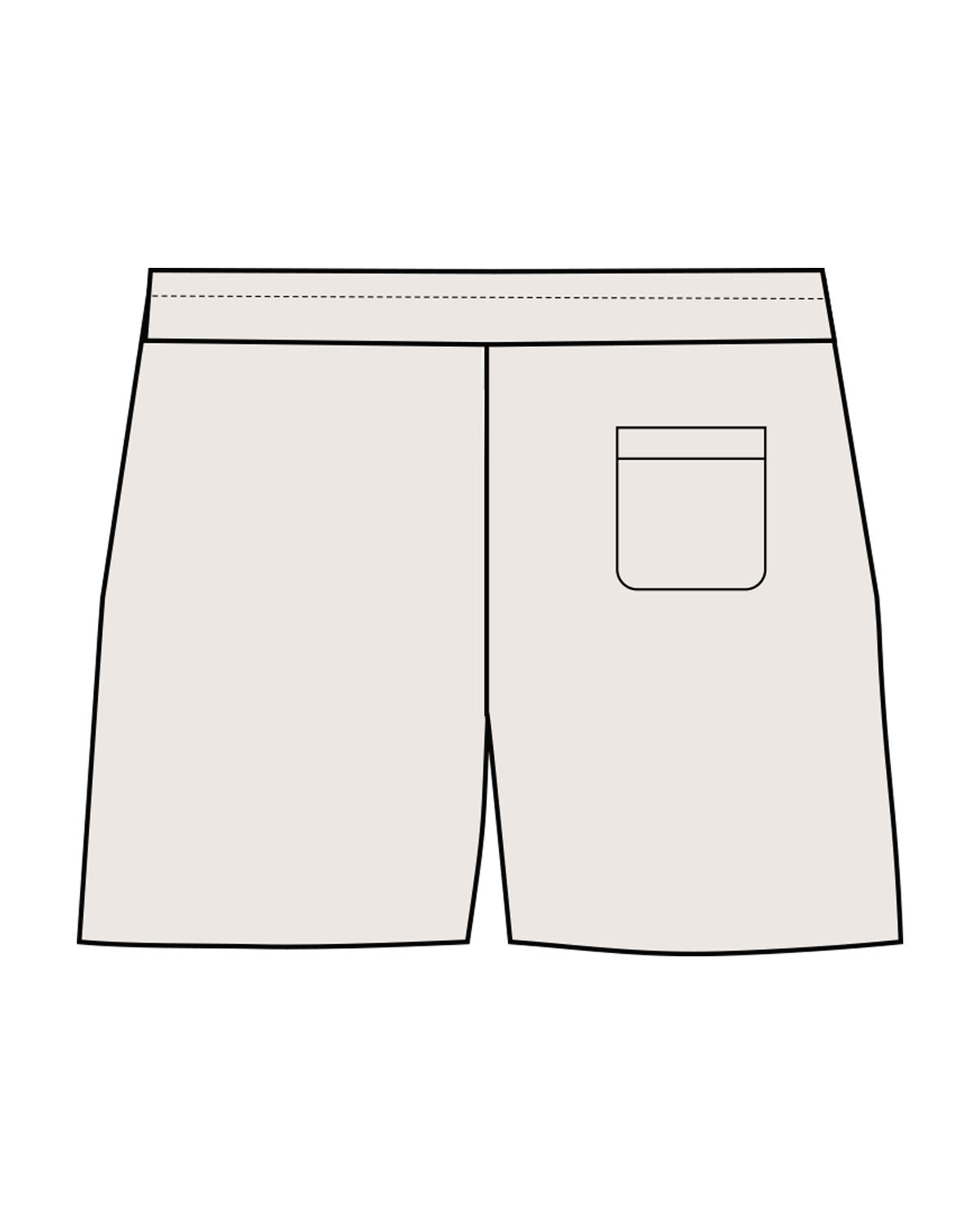 The Womens Sweat Shorts - Bone - Studio 11 - Left Leg - Embroidered - Tone on Tone
