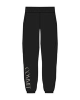 The Womens Sweatpants - Black - Commit Fitness - Right Leg Sleeve - Oat