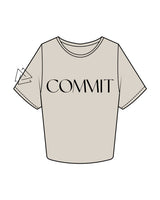 Commit Fitness - Bone on Black - Right/Center