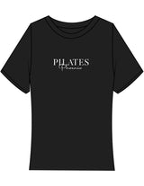 The Baby Tee - Black - Pilates Phoenix - Center Chest Stacked & Center Back - Printed - White