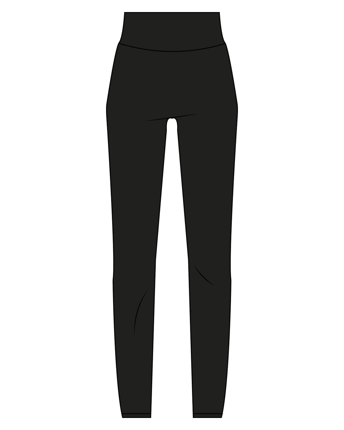 The Basic Legging - Black - Blenders - Back Waistline - Printed - White