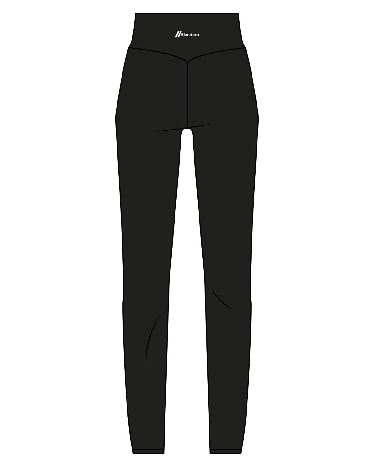 The Basic Legging - Black - Blenders - Back Waistline - Printed - White