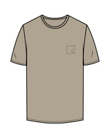 The Mens Tee - Mushroom - Slo x Form - Left Chest - Printed - Chocolate