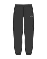 The Mens Sweatpants - Washed Black - Align Pilates - Left Leg - Printed - White