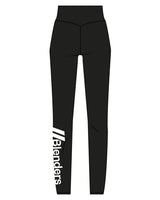The Basic Legging - Black - Blenders - Front Right Leg - Printed - White