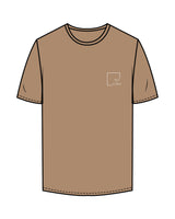 The Mens Tee - Sand - Slo x Form - Left Chest - Printed - White
