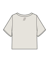 The Heavyweight Crop Tee - Washed Bone - Blenders - Center Chest & Back Neckline - Printed - Tone on Tone