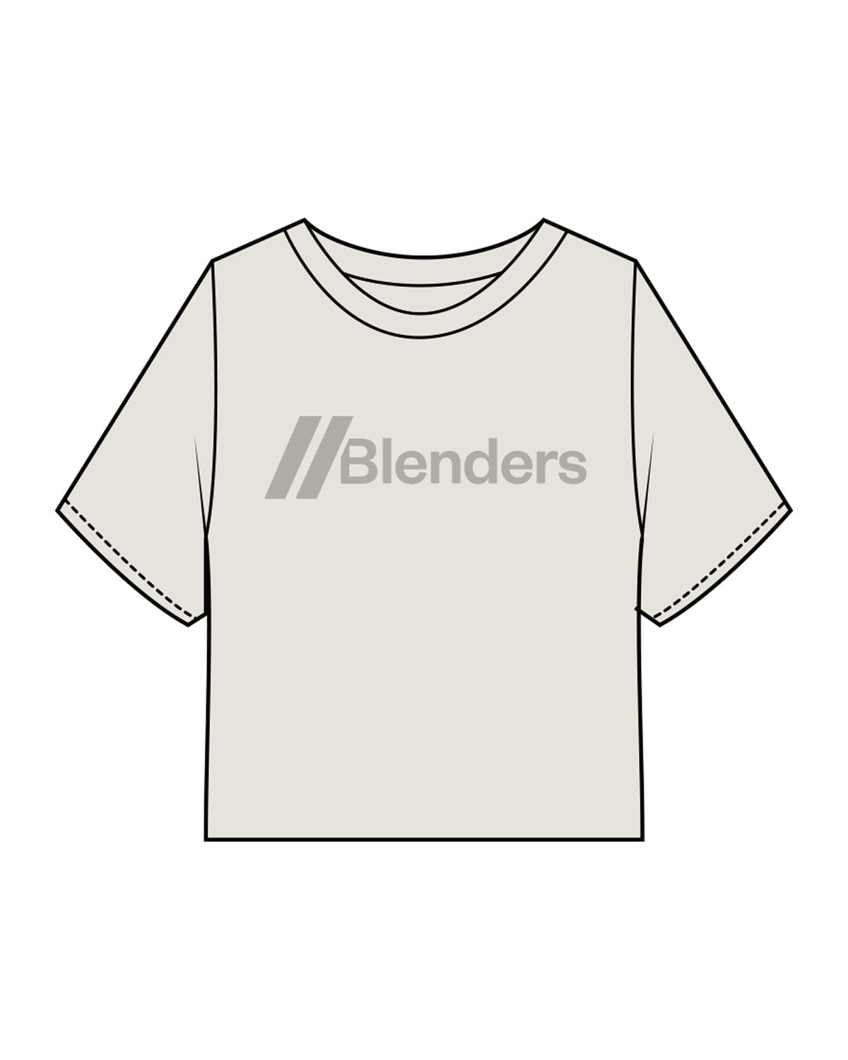 The Heavyweight Crop Tee - Washed Bone - Blenders - Center Chest & Back Neckline - Printed - Tone on Tone