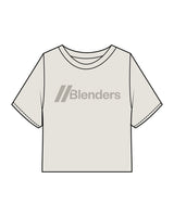 The Heavyweight Crop Tee - Washed Bone - Blenders - Center Chest & Back Neckline - Printed - Tone on Tone