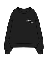 The Womens Crewneck - Black - Lagree House - Left Chest Stacked & Full Back - Flag - Full Color