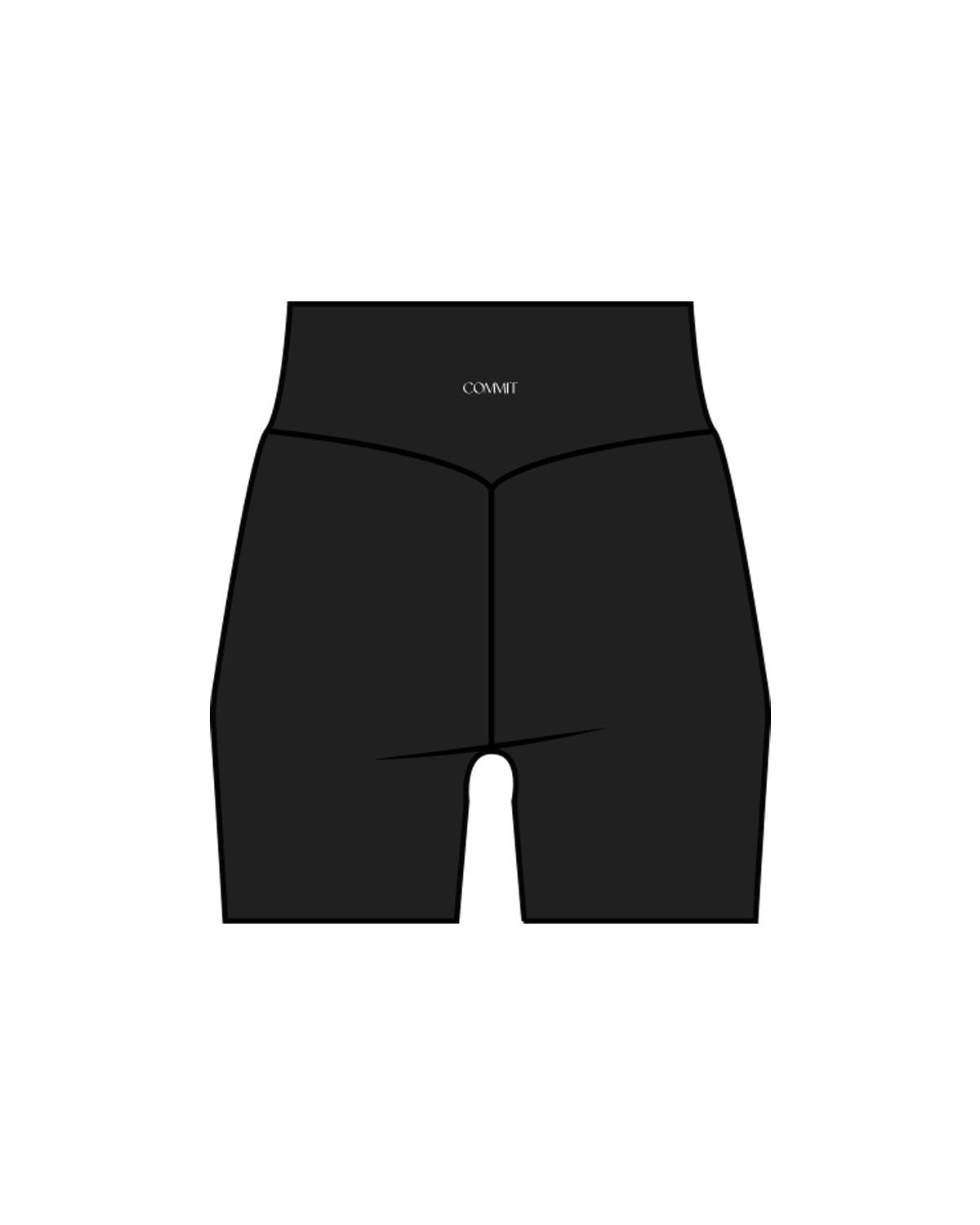 Commit Fitness - Basic Short - Black with White
