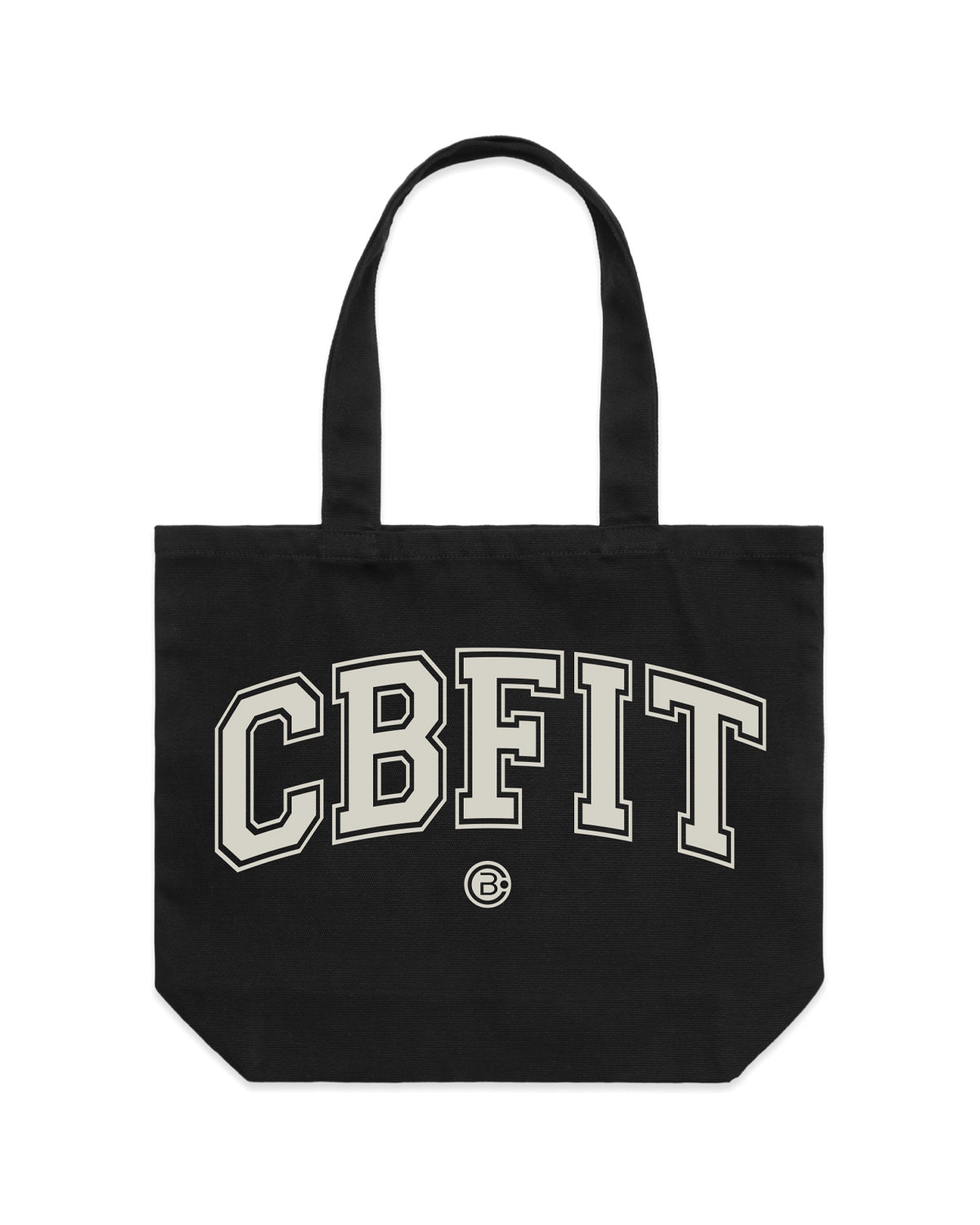 The Tote Bag - Black - CB Fit - Center Stacked - White