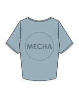 The Crop Tee - Mineral - MECHA - Center Chest & Back Center - Tone on Tone