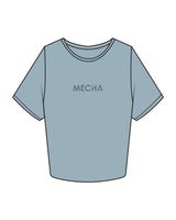 The Crop Tee - Mineral - MECHA - Center Chest & Back Center - Tone on Tone