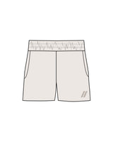 The Womens Sweat Shorts - Bone - Blenders - Left Leg - Printed - Tone on Tone