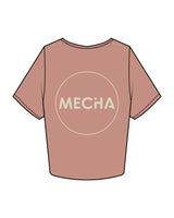 The Crop Tee - Clay - MECHA - Center Chest & Back Center - Off White