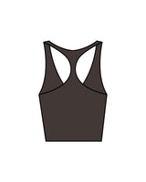 The Racer Tank - Cafe - Slo x Form - Center Chest - "Slo x Form" Logo - Printed - White