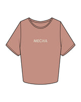 The Crop Tee - Clay - MECHA - Center Chest & Back Center - Off White