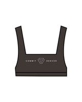 Commit Fitness - Box Cut Bra - Cafe with White