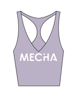 The Racer Tank - Lavender - MECHA - Center Chest - White