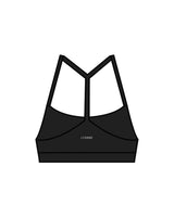 The Basic Bra - Black - Commit Fitness - Center Chest & Back Center - White