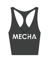 The Racer Tank - Pebble - MECHA - Center Chest - White