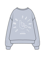 The Mens Crewneck - Powder - Dawn Patrol - Left Chest & Back Center - White