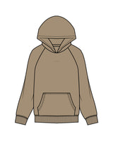 The Mens Hoodie - Sand - Commit Fitness - Center Chest & Back Stacked - Tone on Tone