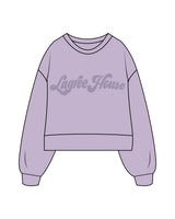 The Womens Heavyweight Crop - Lavender - Lagree House - Center Chest - Tone on Tone