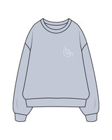 The Mens Crewneck - Powder - Dawn Patrol - Left Chest & Back Center - White