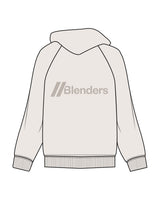 The Womens Hoodie - Bone - Blenders - Left Chest & Center Back - Printed - Tone on Tone