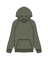 The Mens Hoodie - Cypress - Commit Fitness - Center Chest & Back Stacked - Oat