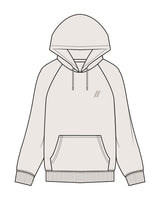 The Womens Hoodie - Bone - Blenders - Left Chest & Center Back - Printed - Tone on Tone