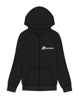 The Womens Zip Hoodie - Black - Blenders - Left Chest - Printed - White