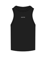 The Ribbed Full Length Tank - Black - M4Lagree - Center Chest - Embroidered White