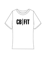 The Baby Tee - White - CB Fit - Center Chest - Black