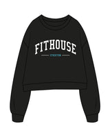 The Studio Crop - Black - Fit House - Chest Arc Stacked - "Stockton" - Printed - Full Color