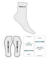 The 3/4 Crew Sock - Heather - Megafit House - Top Text - Black - Circular Shape Grip - Transparent