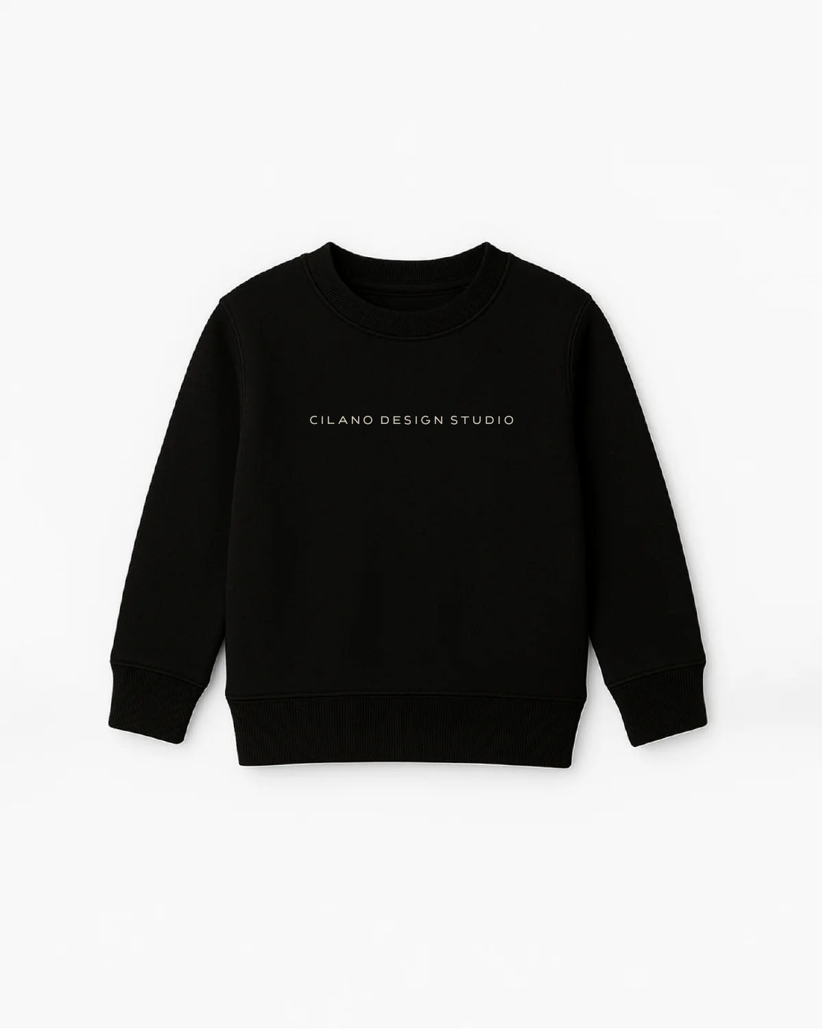 The Kids Crewneck - Black - Cilano Design Studio - Center Chest - Printed - Off White