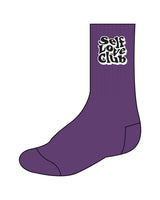 The Crew Sock - Purple - Club Lagree - Top & Black Grip - Full Color
