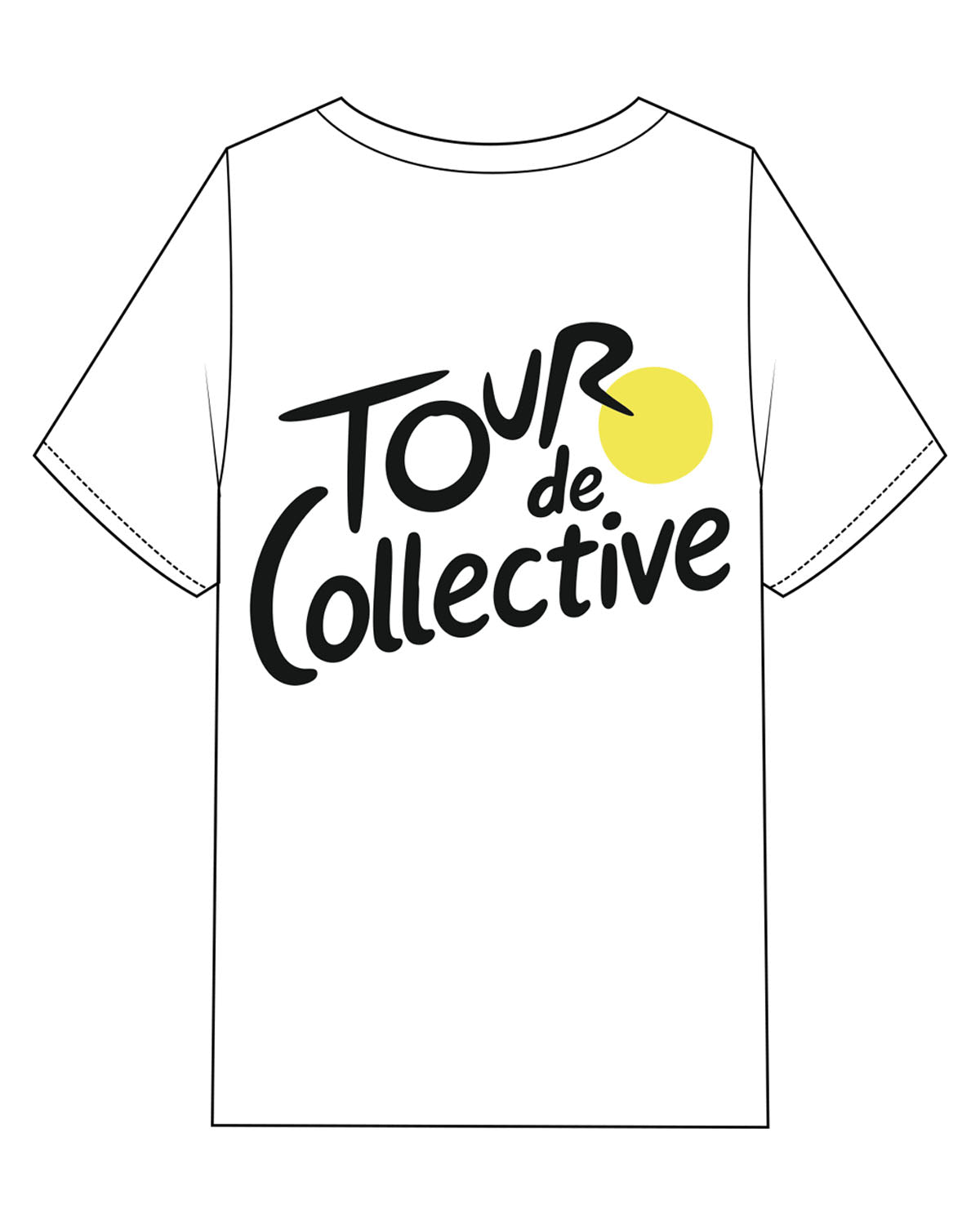 The Mens Heavyweight Tee - White - Collective Studios - Left Chest Stacked & Center Back Stacked - Printed - Full Color